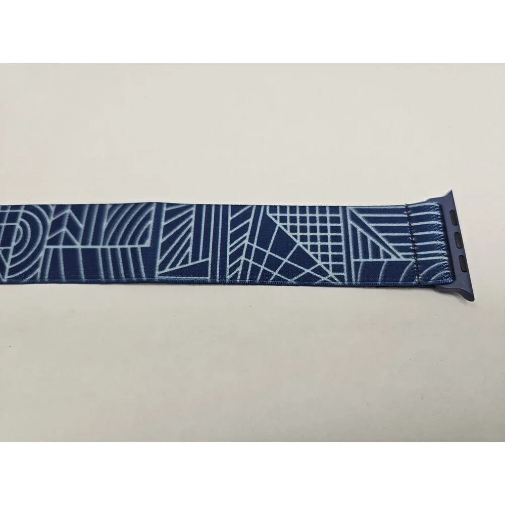 ZOX Theres Nothing You Cant Do 44mm Apple Watch Band Blue Geometric Adjustable